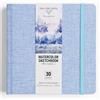 Fuumuui Sketchbook Acquerello 16x16 cm - 100% Cotone, 30 Fogli, 300 g/m², Bianco | Pressato a Freddo, Senza Acidi, Watercolor Sketchbook con Copertina Rigida, Ideale per Urban Sketching | Carta acquerello