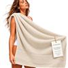 Ali Brothers Telo Doccia Grande 100x150 cm in Spugna 100% Cotone, Asciugamano (PANNA) | Morbido, Assorbente e ad Asciugatura Rapida; Telo Doccia, Telo Mare, per Sauna, Spa e Lettino Massaggio