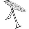 MENKËLL - Asse da Stiro BASIC 33x110 cm - Salvaspazio, Pieghevole, in Acciaio - Poggiaferro Integrato, Piedi Antiscivolo, Altezza Regolabile Resistente (FOGLIE 111)