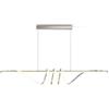 Zihoi Lampadari Moderni Led,3000K/4500K/6500K 10%-100% Temperatura Colore Lampadari Cucina,Dimmabile Con Telecomando Lampadario Per Cucina,Soggiorno,Camera Da Pranzo,Camera Da Letto-Finitura Argentata 150CM