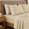PETTI Artigiani Italiani - Set Lenzuola Matrimoniali Percalle Cotone con Pizzo Chantilly Avion, Completo Letto 4 Pezzi, 100% Made in Italy