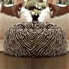 SXBCyan Fodera Pouf (Senza Imbottitura) Poltrone a Sacco per Adulti, Pouf Poltrona Pelliccia/Pelle/Cashmere in Pile/Lana Decorazioni La Casa Divano Puff Futon(Bunny Fur-Zebra)