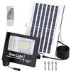 MIWATT LED Esterno con Pannello Solare 6000K Luce Fredda Faretto Solare LED con Telecomando Impermeabile IP67 Faro Solare Con Rilevatore di Movimento Radar e Crepuscolare