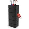 MOHOME Portaombrelli da Interno Metallo Nero Resistente Made in Italy Premium Quality Porta Ombrelli da Ingresso Robusto 18 x 15 x 50 cm Design Moderno Casa Ufficio