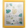 aFFa frames, Batino, Portafoto di legno, Luce, Rettangolo, Con vetro acrilico frontale, HDF, Giallo, A4, 21x29,7 cm