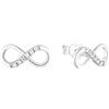 Amor Orecchini a bottone in argento Sterling 925, da donna, con zirconi sintetici, forniti in una confezione regalo per gioielli