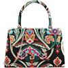 UShopUK Pochette in raso floreale multicolore da sposa, ballo di fine anno, matrimonio, sera, festa, borsa a mano