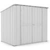 Notek Box in Acciaio Zincato Casetta da Giardino in Lamiera 2.31 x 1.75 m x h2.02 m - 81 KG - 4.04 metri quadri (Bianco)