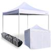 SNODEC Gazebo RICHIUDIBILE 3X3 M Pieghevole A Fisarmonica Mercato TENDONE Senza Laterali (Bianco)