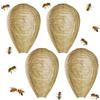 GeeRic 4pcs Nidi di Vespe，GeeRic Trappola Repellente per Calabroni Appesi Impermeabile Non Tossica Nido di Vespe Finto per Controllo Calabroni Sciame in Esterno/Giardino/Casa/Balcone