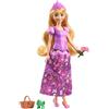 MATTEL - Disney Princess Rapunzel 2 in 1 Storie Bambola con 2 Look e 9 Accessori 3+ Anni