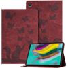 Auslbin Ausblin Goffrato Samsung Tab S5e Cover 2019, Custodia per Tablet in Pelle PU Retrò a Tema Farfalla e Gatto per Samsung Galaxy Tab S5e (2019) 10.5 / T720, Rosso