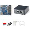 WayPonDEV NanoPi R3S LTS - Mini router OpenWRT, 1 GB/2 GB LPDDR4X RAM, con Ethernet Dual Gbps per Smart Home Office Gateway IoT NAS applicazioni, supporto Debian Ubuntu OS (con alloggiamento in metallo KIT3, 1