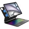 WINCHKING Magic Keyboard per iPad Air 13 M4 2026/M3 2025/M2 2024 & iPad Pro 12.9 | Cover Tastiera Touchpad Supporto Flottante, Magnetica 7 Colori Illuminato Colori Trackpad Tastiera Custodia, Nero