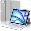 FOGARI Per iPad Air 13 M4 2026/M3 2025/M2 2024 e iPad Pro 12.9 2028-2022 Tastiera | Custodia Tastiera Bluetooth Rimovibile con Retroilluminazione 7 colori e Touchpad, Keyboard Wireless Portatile, Grigio