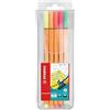 STABILO - Fineliner - point 88 | Astuccio da 5, Colori NEON assortiti