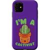 Kawaii Side Custodia per iPhone 11 Cactivist - Simpatico cactus per amanti delle piante