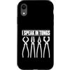 Forged Wit Blacksmith Custodia per iPhone XR Divertente gioco di parole per la lavorazione dei metalli I Speak in Tongs