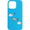 Delta12Designs Custodia per iPhone 15 Pro Max Balena che cade e vaso di petunie