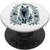 Retro Vintage Cats Graphics Gatto Fiore Floreale Vintage Fiori Cottagecore Gatto Nero PopSockets PopGrip Adesivo