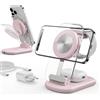 Mukiya Stazione di ricarica induttiva 3 in 1, compatibile con caricabatterie Mag | Stazione di ricarica pieghevole per iPhone 18pro/18pro max/17e/Air-12,15W, caricatore wireless per Apple Watch, per Airpods