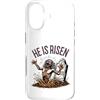 Dibba Designs Custodia per iPhone 17 Lui è risorto Gesù Cristo Grave Heavy Metal Halloween Divertente