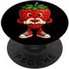 Fragola24 Fragola con cuore - Motivo fragola con simbolo del cuore PopSockets PopGrip Adesivo