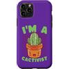 Kawaii Side Custodia per iPhone 11 Pro Cactivist - Simpatico cactus per amanti delle piante