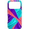 The Print Edit Custodia per iPhone 17 Pro Tessuto a blocchi di colore viola acqua aerobica anni '80