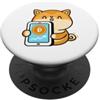 Dibba Designs Dogecoin Inu Shiba Miner Trader Investitore Valuta Digitale PopSockets PopGrip Adesivo