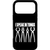 Forged Wit Blacksmith Custodia per iPhone 17 Pro Max Divertente gioco di parole per la lavorazione dei metalli I Speak in Tongs