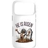 Dibba Designs Custodia per iPhone 17 Pro Lui è risorto Gesù Cristo Grave Heavy Metal Halloween Divertente