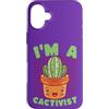 Kawaii Side Custodia per iPhone 16 Plus Cactivist - Simpatico cactus per amanti delle piante