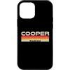 Funny Retro Vintage Style Customized Las Custodia per iPhone 12 mini Cooper Cognome Compleanno Riunione Famiglia 80s 90s Tramonto