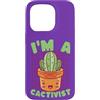 Kawaii Side Custodia per iPhone 15 Pro Cactivist - Simpatico cactus per amanti delle piante