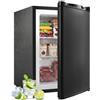 HOMCOM Mini Freezer da Appoggio 59 L con Porta Reversibile, Nero | Ripiani removibili e temperatura regolabile, ideale per casa, dormitorio, appartamento e ufficio, nero