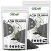 GiDeli Semi di Cumino Nero 2 x 1 kg - Nigella Sativa Intera | Aroma Profondo e Terroso, Accuratamente Selezionati, Semi Freschi Vegani per Pane, Insalate, Yogurt e Tisane