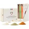 Condiviso GIFT - Box Regalo Set 3 Spezie Italiane per Zuppe e Risotti 300g | Confezione regalo a libro, Peperone Crusco, Tartufo Nero, Erbe tradizione Toscana, Sistema ricaricabile, Made in Italy