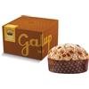 Galup Panettone Artigianale con Gocce di Cioccolato Bianco al Caramello a Lievitazione Naturale, Senza Uvetta e Canditi, Guarnito con Glassa alle Nocciole, Mandorle e Granella di Zucchero - 1Kg