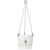 Elho Greenville Hanging Basket 24cm Fioriera da Balcone - White | ∅ 23.5 x A 20.5 cm | Sottovaso integrato | Adatto per uso esterno