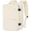 Cmezevi Zaino da Viaggio 20L 40x20x25 cm - Bagaglio a Mano Cabina per Ryanair, EasyJet - Zaino Porta PC 15, Leggero - Beige