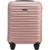 WITTCHEN Skyspeed Line Valigia da Cabina Piccola Valigia da Cabina Valigia rigida ABS Valigia da Viaggio Valigia Rotante Trolley Chiusura a Combinazione Maniglia Telescopica 4 Ruote Rosa Chiaro