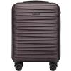 WITTCHEN Skyspeed Line Valigia da Cabina Piccola Valigia da Cabina Valigia rigida ABS Valigia da Viaggio Valigia Rotante Trolley Chiusura a Combinazione Maniglia Telescopica 4 Marrone scuro