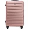 WITTCHEN Skyspeed Line Valigia grande Valigia rigida ABS Valigia grande Rolling Trolley Check-In Valigia da viaggio Serratura a combinazione Manico telescopico 4 Ruote Rosa Chiaro
