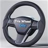 Aotoyou Coprivolante per Tesla Model 3 2017-2023 2020-2024 Tesla Model Y, coprivolante in pelle per accessori Tesla Model 3/Y, nero