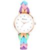 JewelryWe Orologio da Polso Elastico da Donna: Orologio Simpatici Cinturini Elastici Stampati Colorati per Ragazze Donne