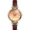 JewelryWe Orologi al polso da Donna, Orologio cinturino in pelle con Strass Brillante, Piccola Sfera Delicada, Regalo da donna/mamma