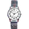 JewelryWe Orologio da Polso Elastico da Donna: Orologio Cinturini Elastici Numeri Arabi Quadrante Grande Colore da Scelta