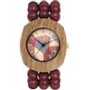 OIDEA Orologio da polso vintage da donna in legno: marrone rossastro orologio al quarzo in legno naturale elastico perline braccialetto fatto a mano bohemian orologio da donna regalo per donne