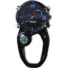Silverora Orologio da tasca con moschettone, analogico, luminoso, al quarzo, da uomo e da donna, per attività all'aperto, pratico orologio da infermiera, nero e argento, Blu, Funzionale